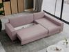Mks Möbel 'Dorian L-Form' Ecksofa mit Bettkasten, 242 x 138 x 85 cm, Rosa, Velvet Bild 3
