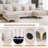 Kompakt-Sofa Cord, modular, Seitentasche, Getränkehalter, 3 Kissen, Beige Bild 5