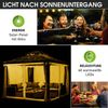 BRAST Pavillon Aluminium Pagode 3,5x3,5m Hellgrau inkl. Moskitonetz + LED festes Dach wasserdicht stabil UV-Schutz Bild 5