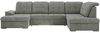 Ecksofa, Wohnzimmer U Couch, Polstersofa mit Bettkasten - MADRITO U - Grau Stoff - Rechts Bild 5