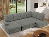 Ecksofa, Wohnzimmer U Couch, Polstersofa mit Bettkasten - MADRITO U - Grau Stoff - Rechts Bild 3