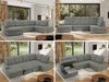Ecksofa, Wohnzimmer U Couch, Polstersofa mit Bettkasten - MADRITO U - Grau Stoff - Rechts Bild 2