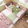 Tagesbett, Samt mit Ausziehbett & Lattenrost, 90x190 cm, Rosa, ohne Matratze Bild 5