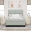 vidaXL LED Boxspringbett mit Matratze Hellgrau 140 x 200 cm Samt 3343382 Bild 4