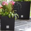 Prosperplast 'Rato' Blumentopf, Polyrattan, Dunkelbraun, 40 x 40 x 40,8 cm, 37 Liter Bild 3