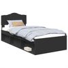 vidaXL Bettrahmen Schwarz 100 x 200 cm Massives Kiefernholz 3412935 Bild 2