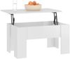 vidaXL Couchtisch Hochglanz-Weiß 79 x 49 x 41 cm Holzwerkstoff [809698] Bild 4