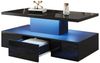 Merax Couchtisch hochglanz Sofatisch Beistelltisch mit LED-Beleuchtung (1-St, 100x50x39cm), Wohnzimmertisch mit Schublade & Stauraum inkl. Fernbedienung Bild 5