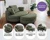 ATLANTIC home collection Loveseat Ravi Sessel, B: 114 cm, Sitzhöhe: 42 cm, XXL- Sessel, mit Stauraumhocker, Rückenstütze & 4 Zierkissen Bild 3