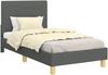 vidaXL Kinderbettgestell mit Kopfteil Dunkelgrau 80 x 160 cm Stoff 42010985 Bild 2