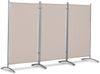 LECO Stellwand 3-teilig natur, mit Stahlrohrgestell grau, 260x60x156 cm Bild 2