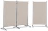 LECO Stellwand 3-teilig natur, mit Stahlrohrgestell grau, 260x60x156 cm Bild 1
