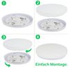ZMH LED-Sternenhimmel Wohnzimmer Modern Sternenhimmel Deckenlampe Rund/Quadratisch, Augenschutz, Einfache Installtion, LED fest integriert, Warmweiß-3000K Bild 3