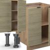 Küchenzeile Fame-Line Eiche Paneel/Goldkraft Eiche 300 cm mit Hochschrank, ohne Arbeitsplatte Vicco Bild 5