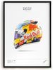 Poster Formel 1 Rennwagen Helm Rennfahrer Name Unterschrift · Deko Print ohne Rahmen - B Russel / 50x70 cm Bild 5