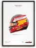 Poster Formel 1 Rennwagen Helm Rennfahrer Name Unterschrift · Deko Print ohne Rahmen - B Russel / 50x70 cm Bild 3