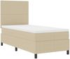 vidaXL Boxspringbett Hellgrau und Weiß 80 x 200 cm Cordstoff 3337534 Bild 2