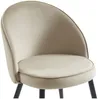 Vente-unique - MAYLINA Stuhl Samt Beige - B 61 cm x H 80,5 cm x L 55 cm Bild 5
