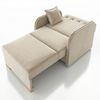 Wohnero 24 Goldi 3 Premium Schlafsofa 144x95 cm mit Schlaffunktion & Bettkasten – 133x195 cm Liegefläche, 2-Sitzer Design Sofa Beige Bild 3