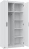 AX LIVING Weißen Kleiderschrank Storicos 2T 89,7cm Breite, 2 türiger Bild 5