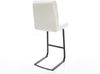 Barstuhl Pela-Flex Bouclé Soft Beige Freischwinger Flach Metall Schwarz Bild 5
