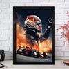 Poster Formel 1 Max Verstappen Rennfahrer Helm Rennwagen Red Bull · Deko Print ohne Rahmen - H / 21x30 cm Bild 3