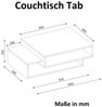 'Tab' Couchtisch, Weiß Cordoba, 105x60 cm Bild 5