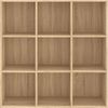 vidaXL Bücherregal Sonoma-Eiche 98 x 30 x 98 cm Spanplatte [801128] Bild 4