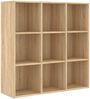 vidaXL Bücherregal Sonoma-Eiche 98 x 30 x 98 cm Spanplatte [801128] Bild 2