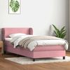 vidaXL Boxspringbett mit Matratze Rosa 90x220 cm Samt 3317390 Bild 3