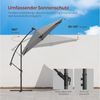 Woltu Sonnenschirm, mit Solar-LED-Beleuchtung, Sonnenschutz 360° drehbar Bild 4