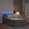 vidaXL LED-Speicherbett mit Matratze Hellgrau 90 x 200 cm Stoff 3371244 Bild 5