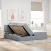 vidaXL Bett mit LED-Lichtleisten Hellgrau 180 x 200 cm Stoff 3371585 Bild 4
