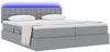vidaXL Bett mit LED-Lichtleisten Hellgrau 180 x 200 cm Stoff 3371585 Bild 3