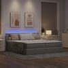 vidaXL Bett mit LED-Lichtleisten Hellgrau 180 x 200 cm Stoff 3371585 Bild 5