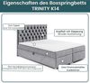 Best for Home Boxspringbett mit Bettkasten Doppelbett Trinity K14 Bonellfederkern inkl 7cm Topper (140x200 160x200 180x200 200x200 cm, Bonell-Matratze, gepolstertes Kopfteil, Polsterbett versch. Größen), mit oder ohne Topper, Flexible Liefermöglichkeit... Bild 5