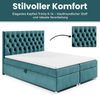 Best for Home Boxspringbett mit Bettkasten Doppelbett Trinity K14 Bonellfederkern inkl 7cm Topper (140x200 160x200 180x200 200x200 cm, Bonell-Matratze, gepolstertes Kopfteil, Polsterbett versch. Größen), mit oder ohne Topper, Flexible Liefermöglichkeit... Bild 3