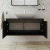 Roomart ATLANTIC-100 Badmöbel - nur Unterschrank - H 45 x B 45 x T 100 cm • Schwarz-Eiche Bild 2