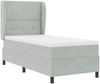 vidaXL Boxspringbett mit Kopfteil Hellgrau 200 x 100 cm Samt 3340916 Bild 4