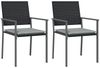vidaXL Gartenstühle mit Kissen 2 Stk. Schwarz 54x62,5x89cm Poly Rattan 364097 Bild 2