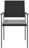 vidaXL Gartenstühle mit Kissen 2 Stk. Schwarz 54x62,5x89cm Poly Rattan 364097 Bild 4