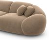 Samtstoff Ecksofa Solverde L Form - Samtstoff - braun - Links Bild 5