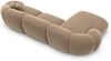 Samtstoff Ecksofa Solverde L Form - Samtstoff - braun - Links Bild 4