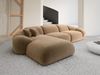 Samtstoff Ecksofa Solverde L Form - Samtstoff - braun - Links Bild 2