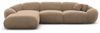 Samtstoff Ecksofa Solverde L Form - Samtstoff - braun - Links Bild 3
