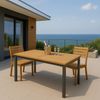 TPFGarden Gartentisch CANTERBURY (Outdoor Tisch - Gestell Stahl anthrazit und Tischplatte Akazie, Hochwertiger und robuster Tisch für den Außenbereich), Outdoor Esstisch - Terrassentisch - Maße (BxHxT): 80 x 75 x 150 cm Bild 3