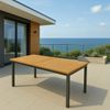 TPFGarden Gartentisch CANTERBURY (Outdoor Tisch - Gestell Stahl anthrazit und Tischplatte Akazie, Hochwertiger und robuster Tisch für den Außenbereich), Outdoor Esstisch - Terrassentisch - Maße (BxHxT): 80 x 75 x 150 cm Bild 2