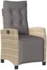 vidaXL Gartensessel mit Fußteil Verstellbar Beigemischung Poly Rattan 365237 Bild 2