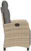 vidaXL Gartensessel mit Fußteil Verstellbar Beigemischung Poly Rattan 365237 Bild 5
