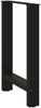 vidaXL Esstischbeine Schwarz 2 Stk. 60x(72-73) cm Stahl 4013304 Bild 4